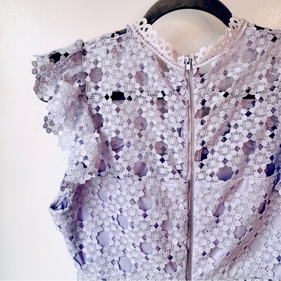 Nwt Chelsea Lace Trumpet Midi Dress Lilac - Picture 7 of 12